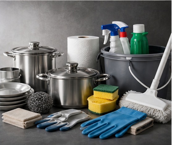 Cleaning and kitchen supplies